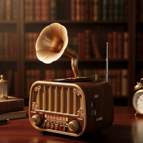 Vintage Gurbani Gramophone Speaker (Non- Stop Path and Gurbani) + 1 Year Warranty